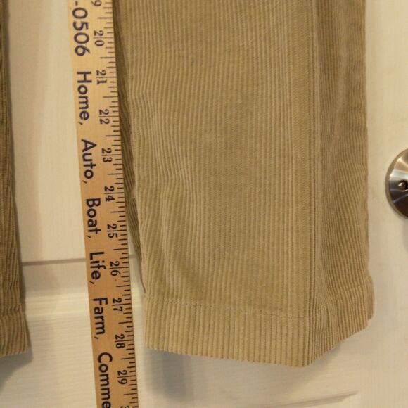 Brooks Brothers Hudson Corduroy pants mens 35x30 khaki tan flat front dress - Picture 5 of 7